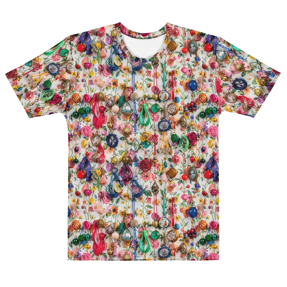 Botanical Bijou on Men's Cotton Crew Neck T-Shirt — Front
