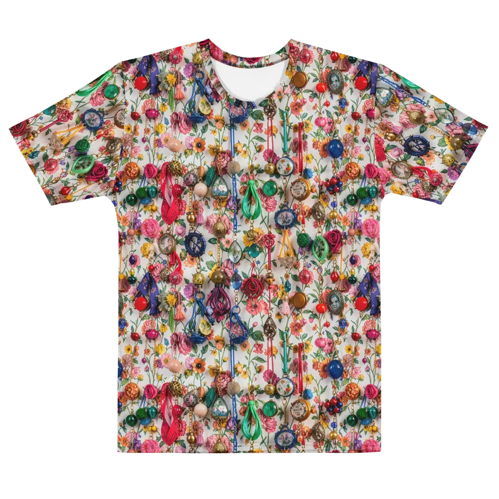 Botanical Bijou on Men's Crew Neck T-Shirt — Front