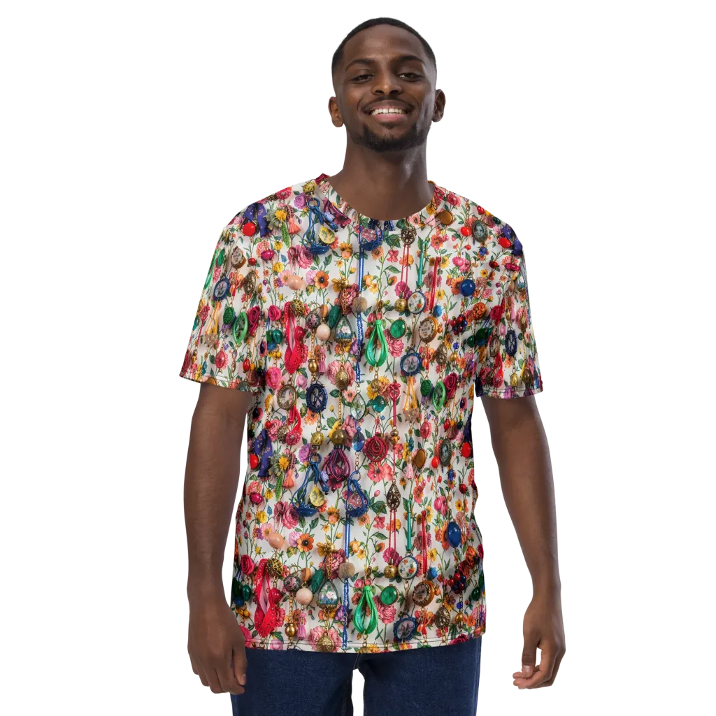 Botanical Bijou on Men's Crew Neck T-Shirt — Front
