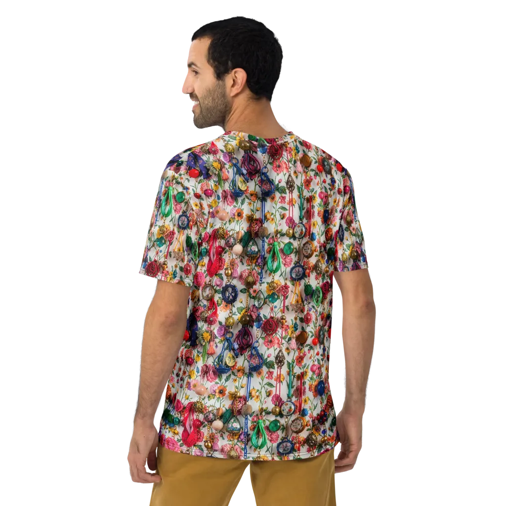 Botanical Bijou on Men's Crew Neck T-Shirt — Back