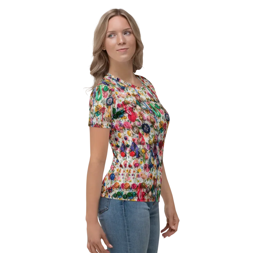 Botanical Bijou on Women's Crew Neck T-Shirt — Right