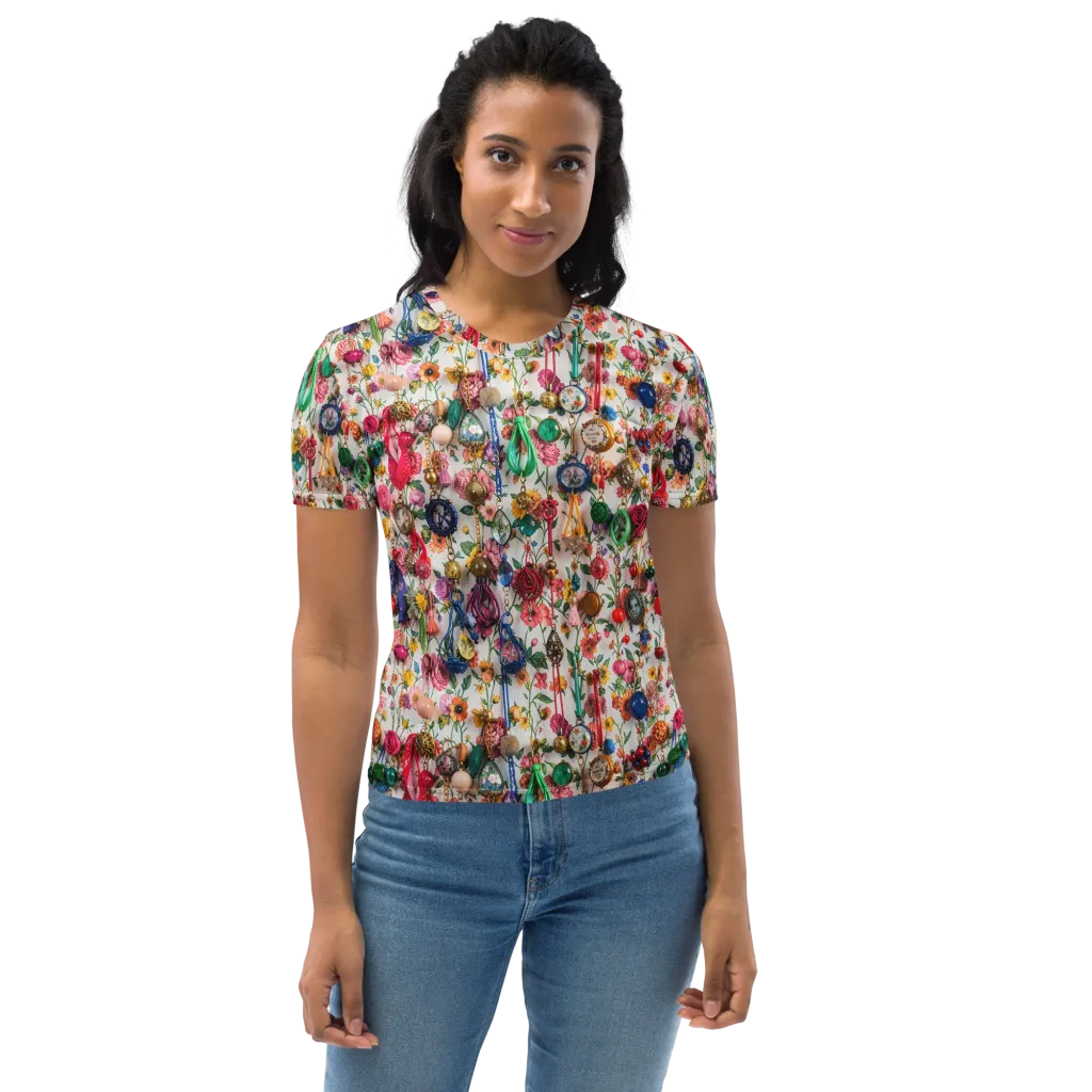 Botanical Bijou on Women's Crew Neck T-Shirt — Front