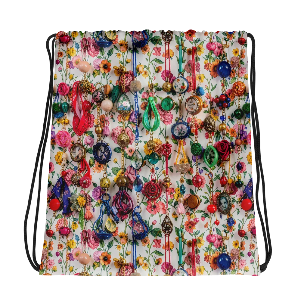 Botanical Bijou on Drawstring Bag — Photo