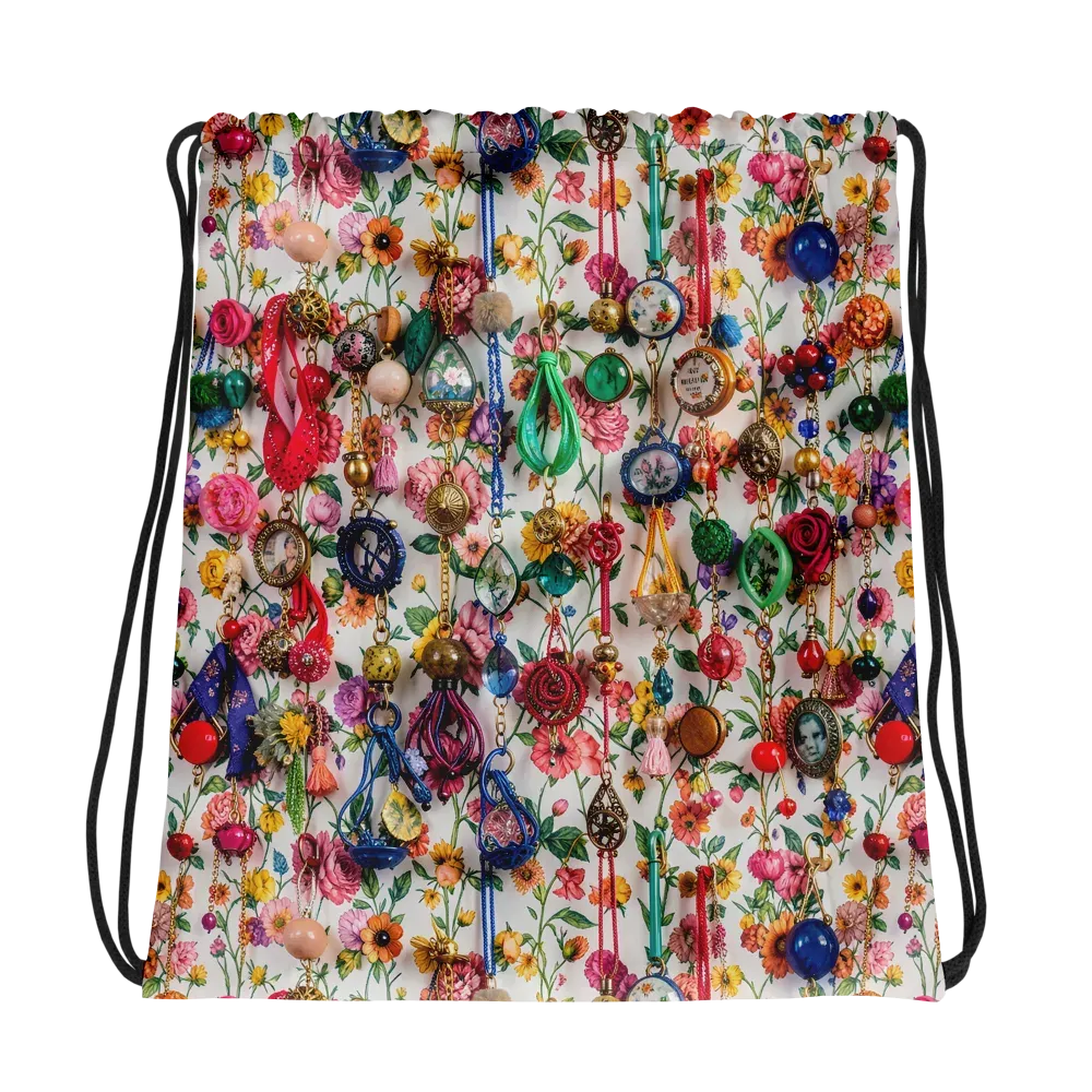 Botanical Bijou on Drawstring Bag — Photo