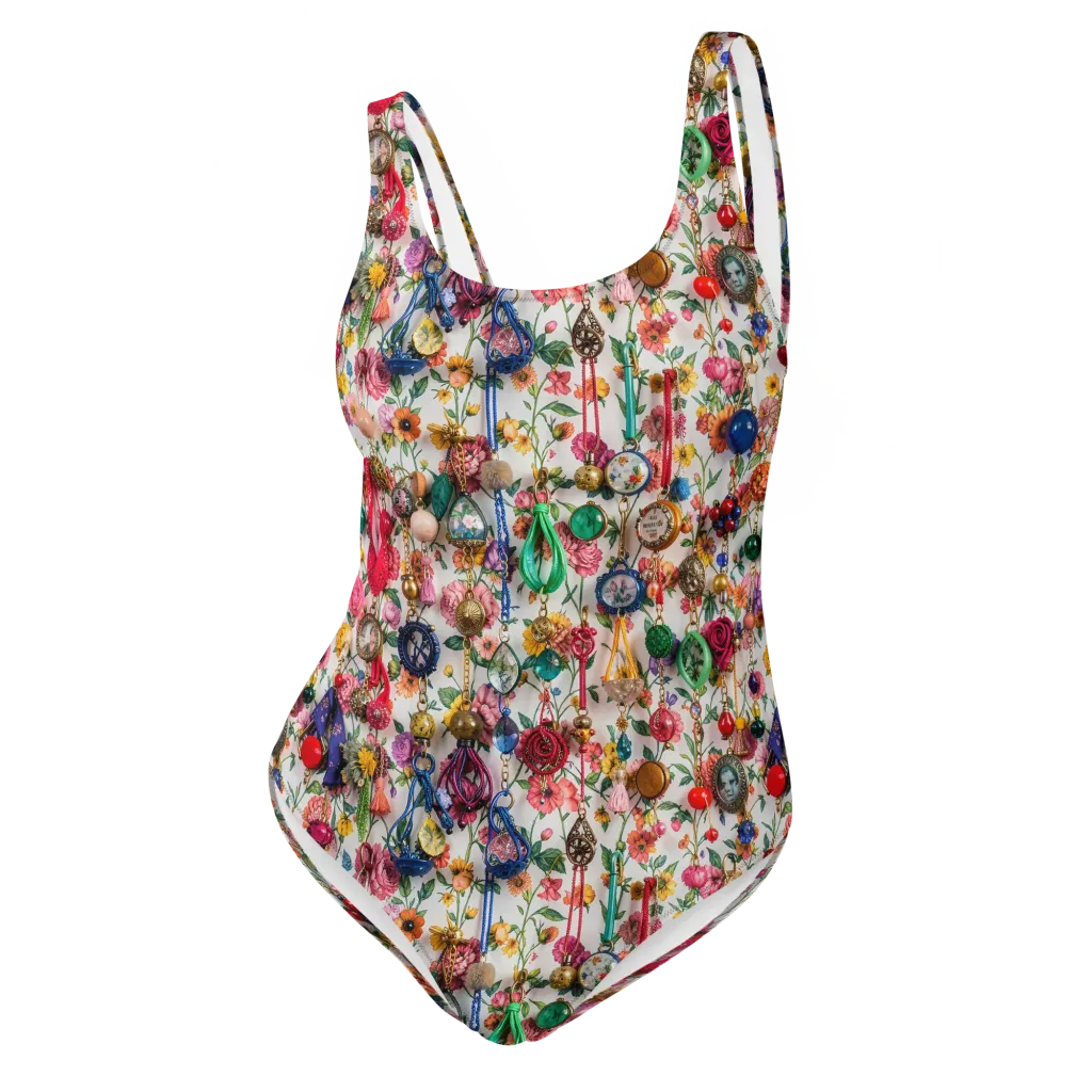 Botanical Bijou on One-Piece Swimsuit — Front