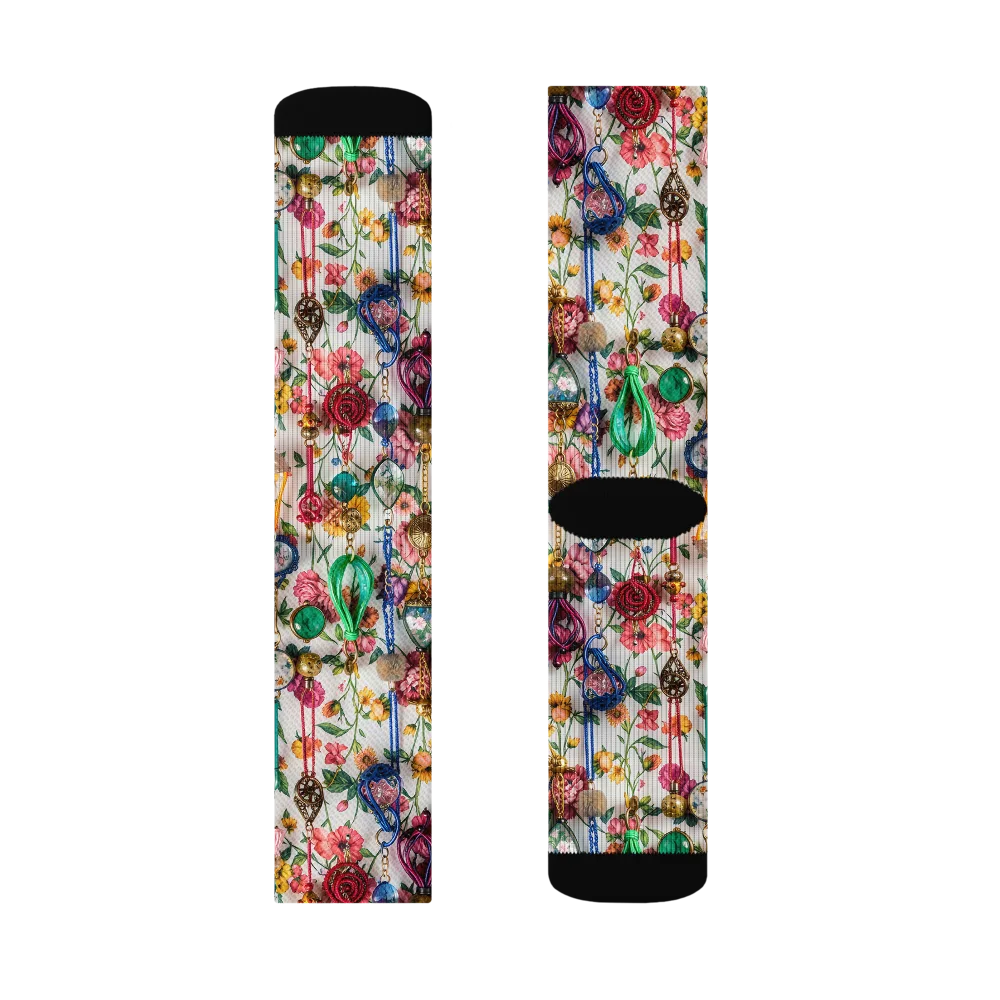 Botanical Bijou on Socks — Left Sock