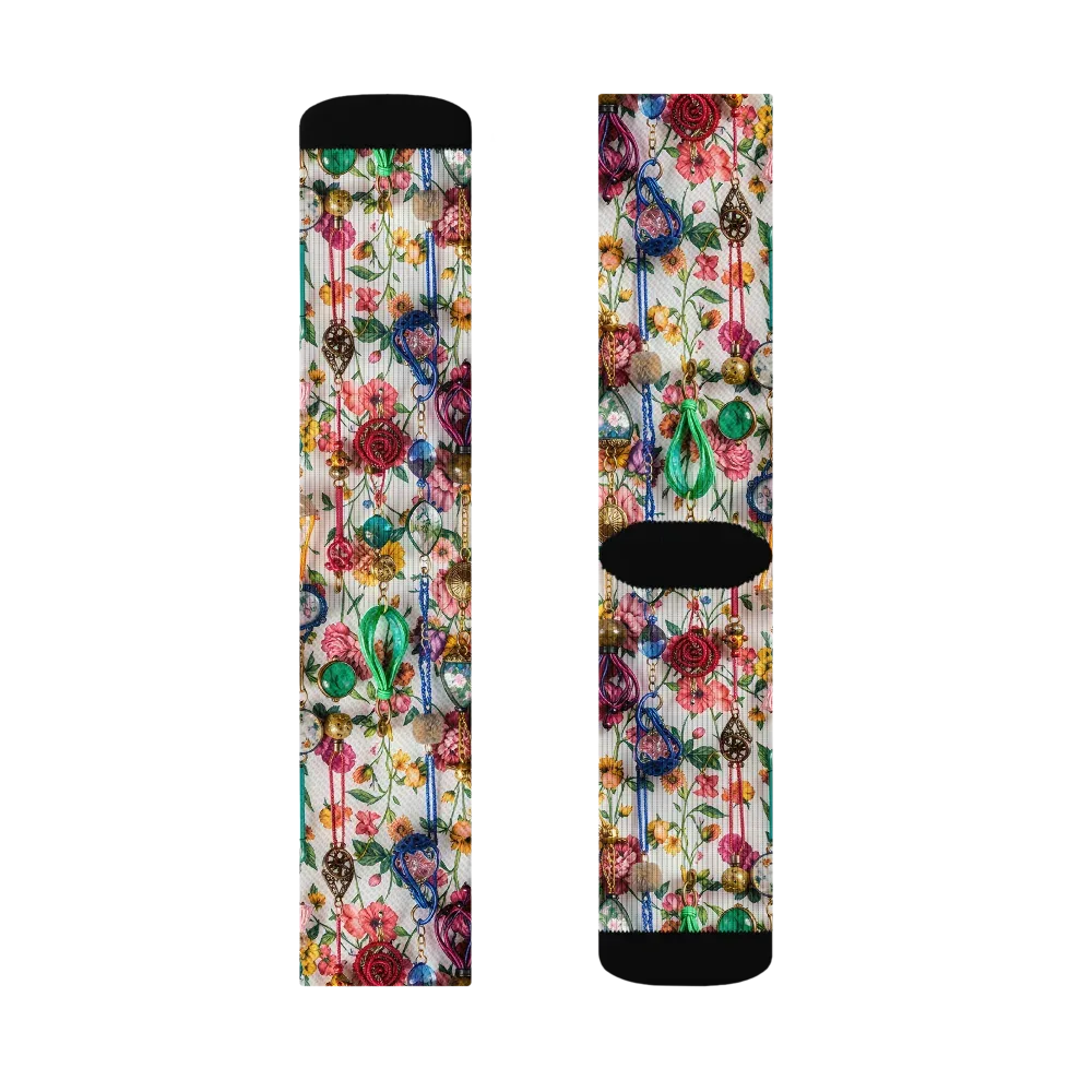 Botanical Bijou on Socks — Right Sock