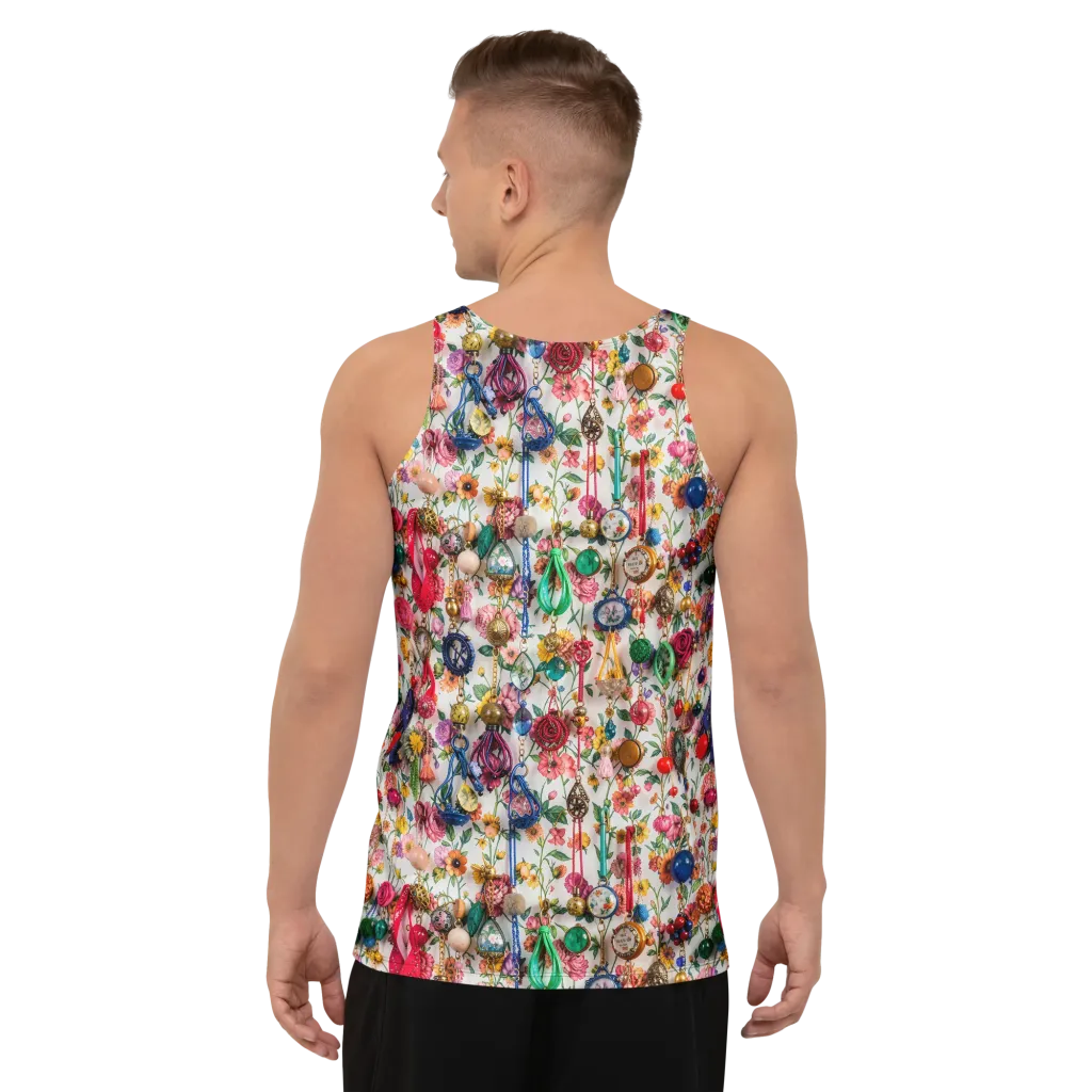 Botanical Bijou on Men's Tank Top — Back