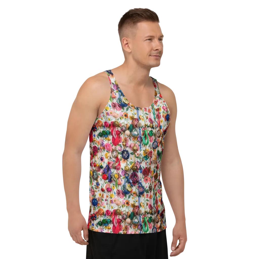 Botanical Bijou on Men's Tank Top — Right Front