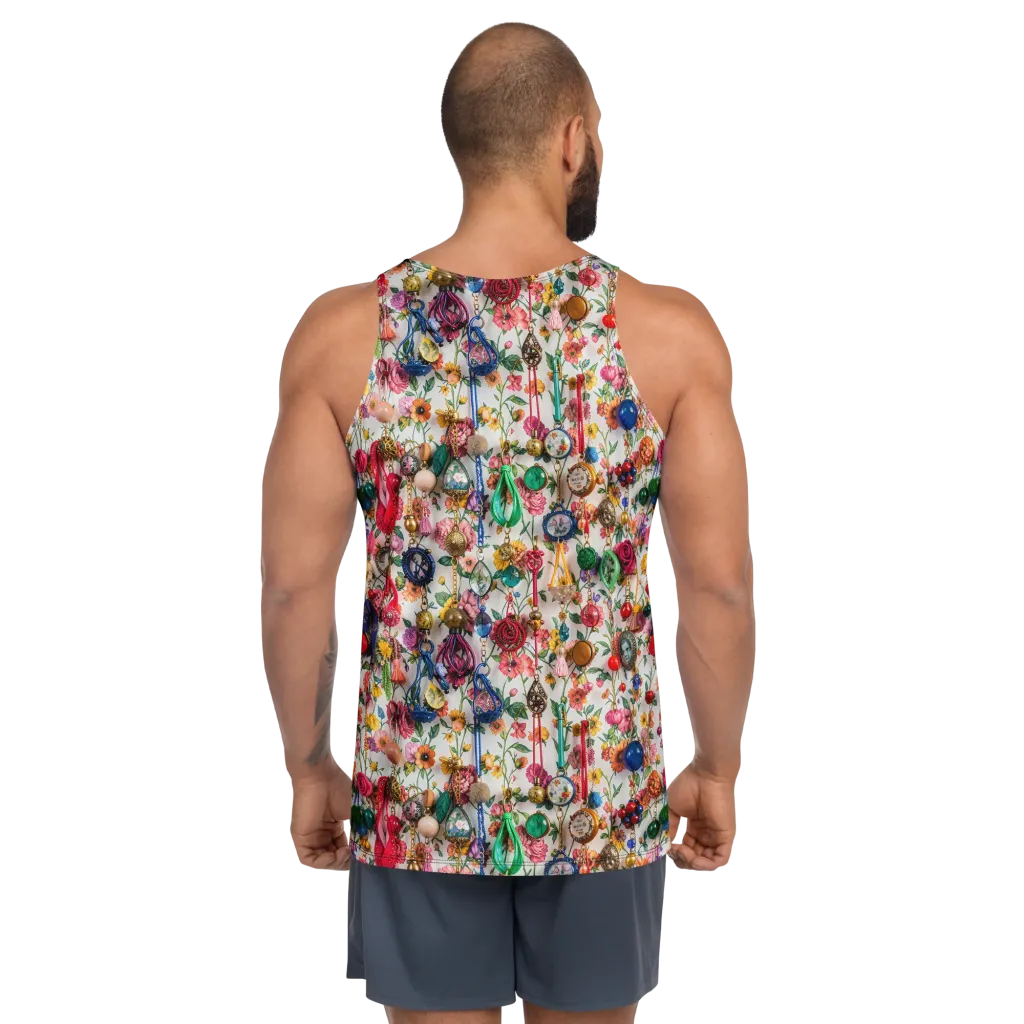 Botanical Bijou on Men's Tank Top — Back