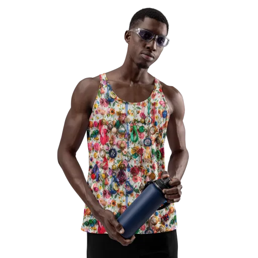 Botanical Bijou on a Men's Tank Top