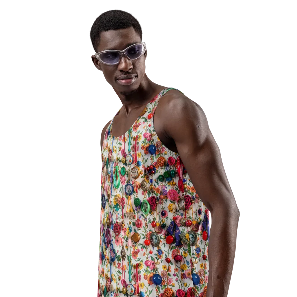 Botanical Bijou on Men's Tank Top — Left