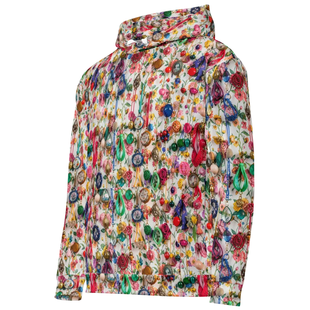 Botanical Bijou on Cotton Hoodie — Left Front