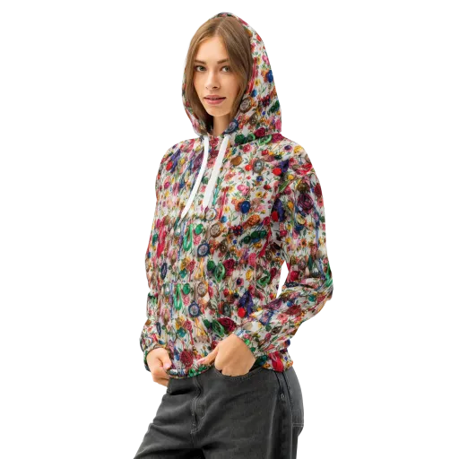 Botanical Bijou on a Cotton Hoodie