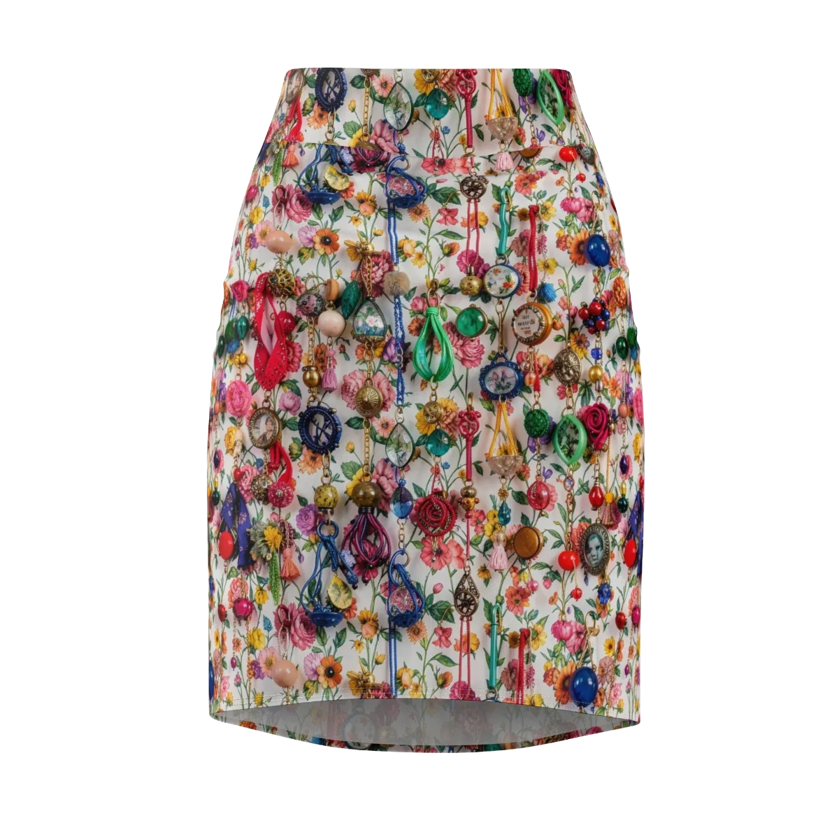 Botanical Bijou on Pencil Skirt — Front