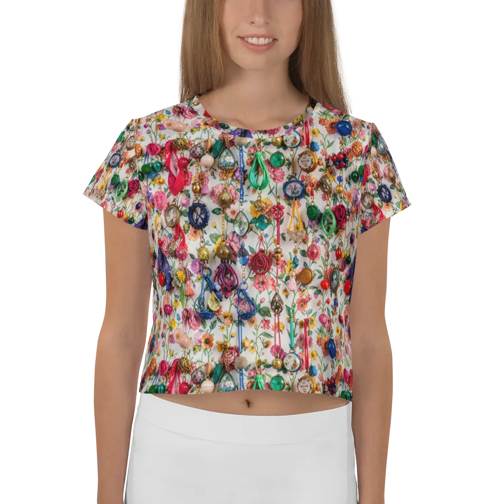 Botanical Bijou on Crop Tee — Front