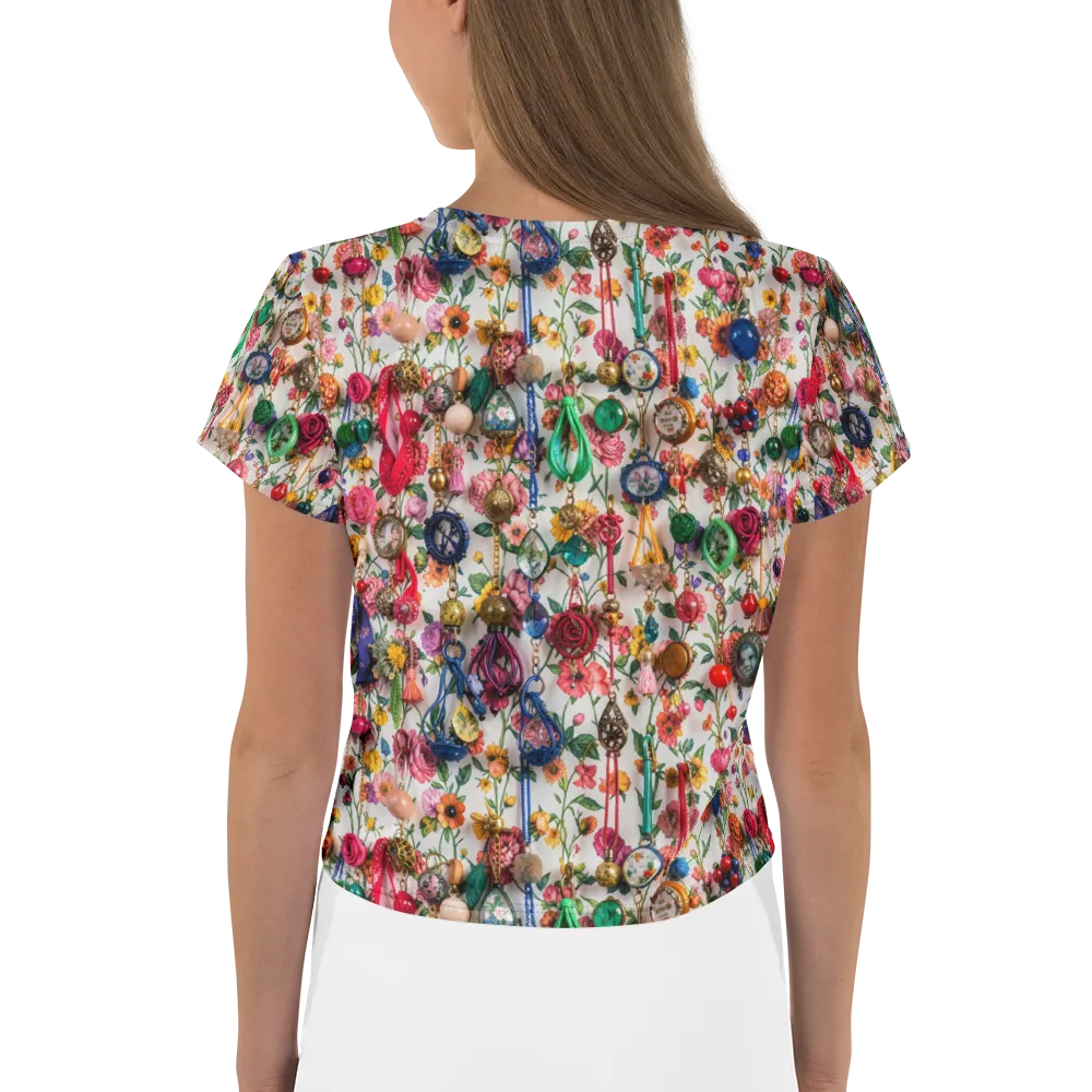 Botanical Bijou on Crop Tee — Back