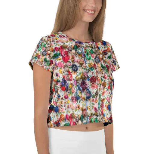 Botanical Bijou on a Crop Tee