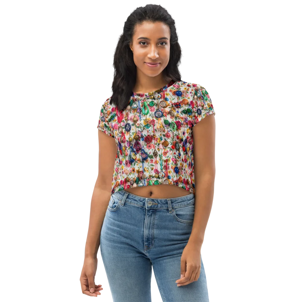 Botanical Bijou on Crop Tee — Front