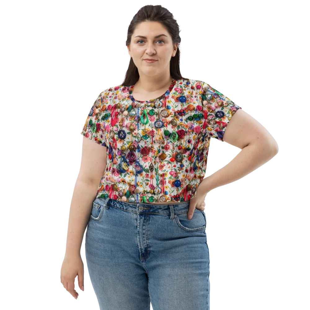 Botanical Bijou on Crop Tee — Front
