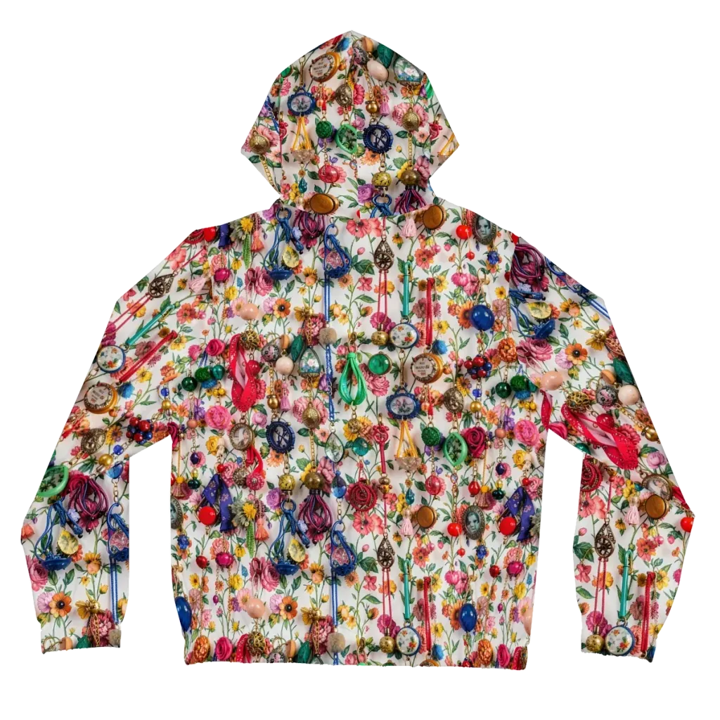 Botanical Bijou on Women's Full-Zip Hoodie — Back