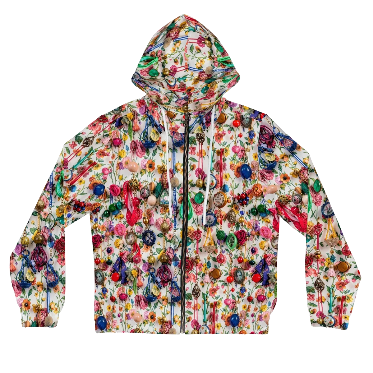 Botanical Bijou on Women's Full-Zip Hoodie — Front