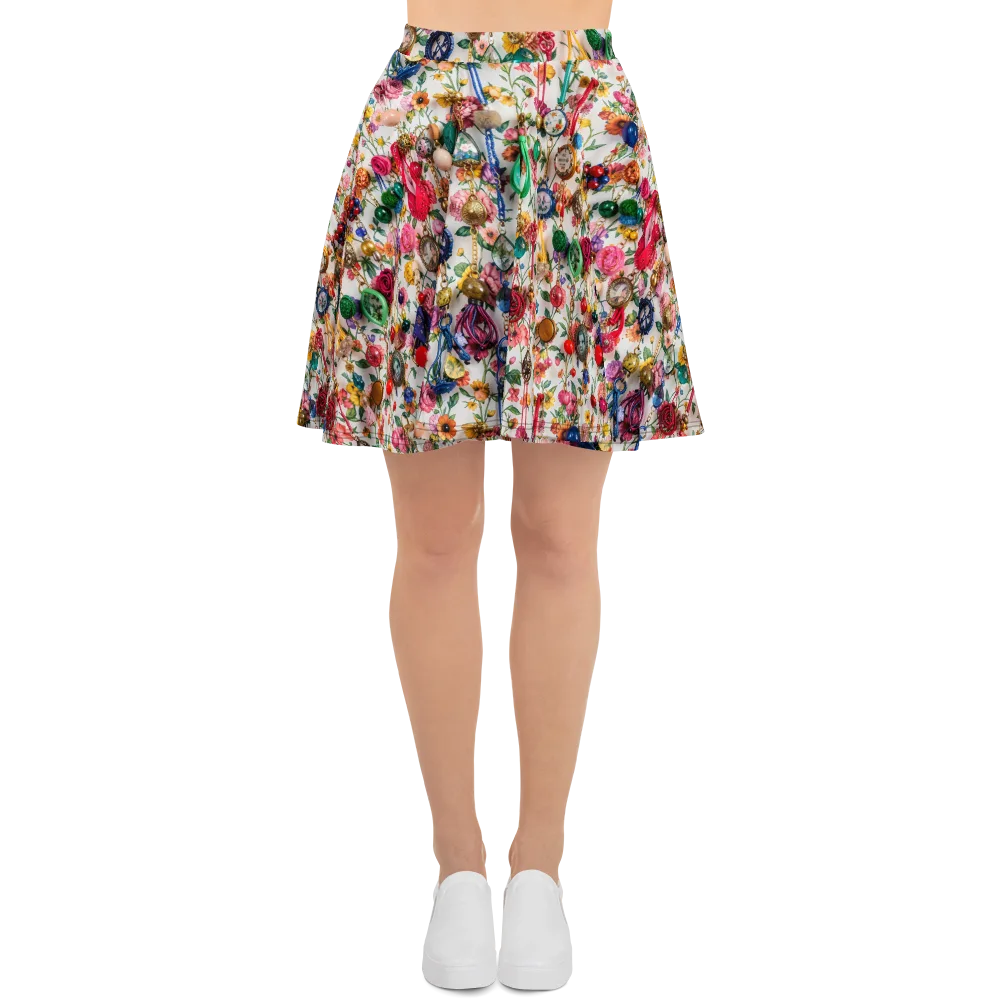 Botanical Bijou on Skater Skirt — Front