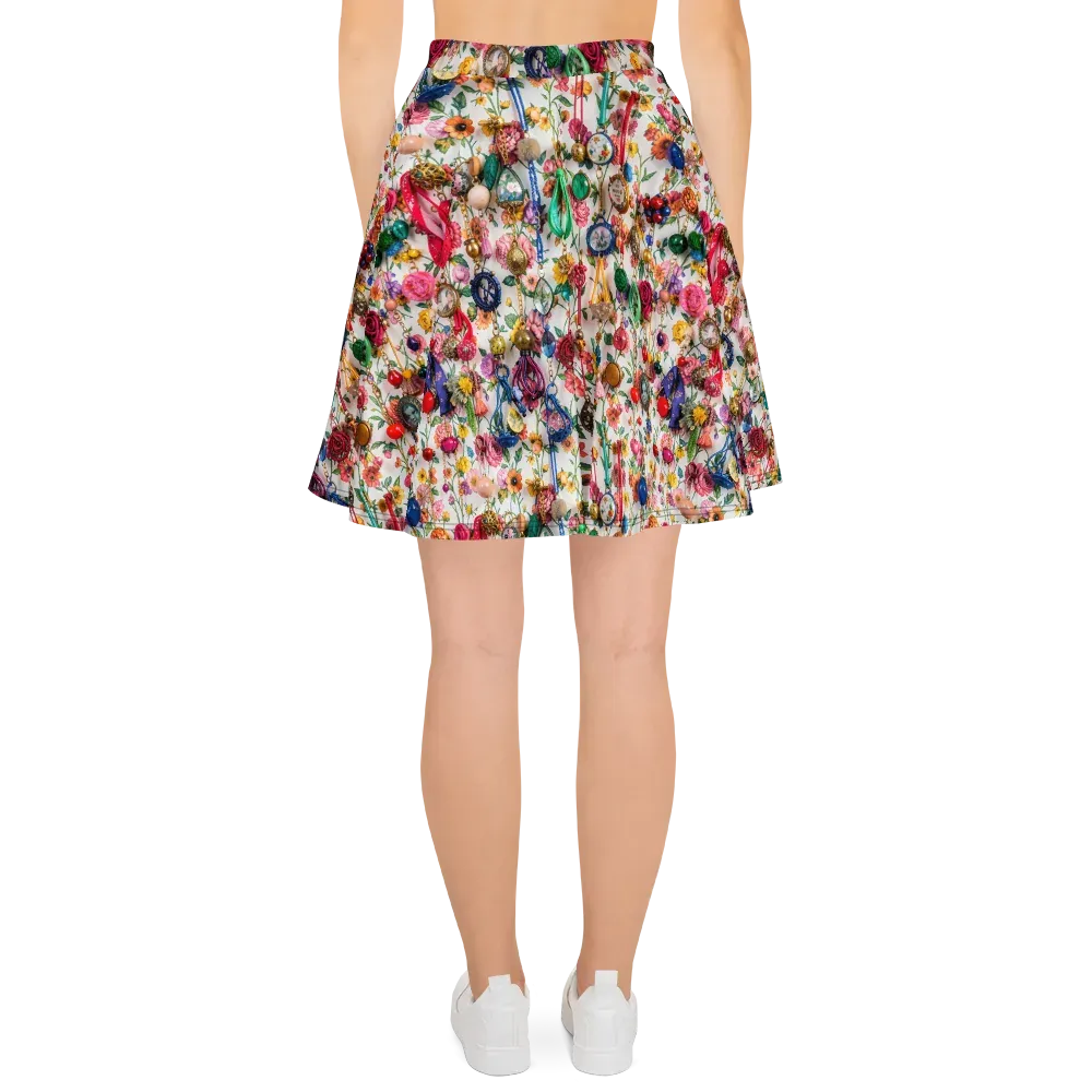 Botanical Bijou on Skater Skirt — Back