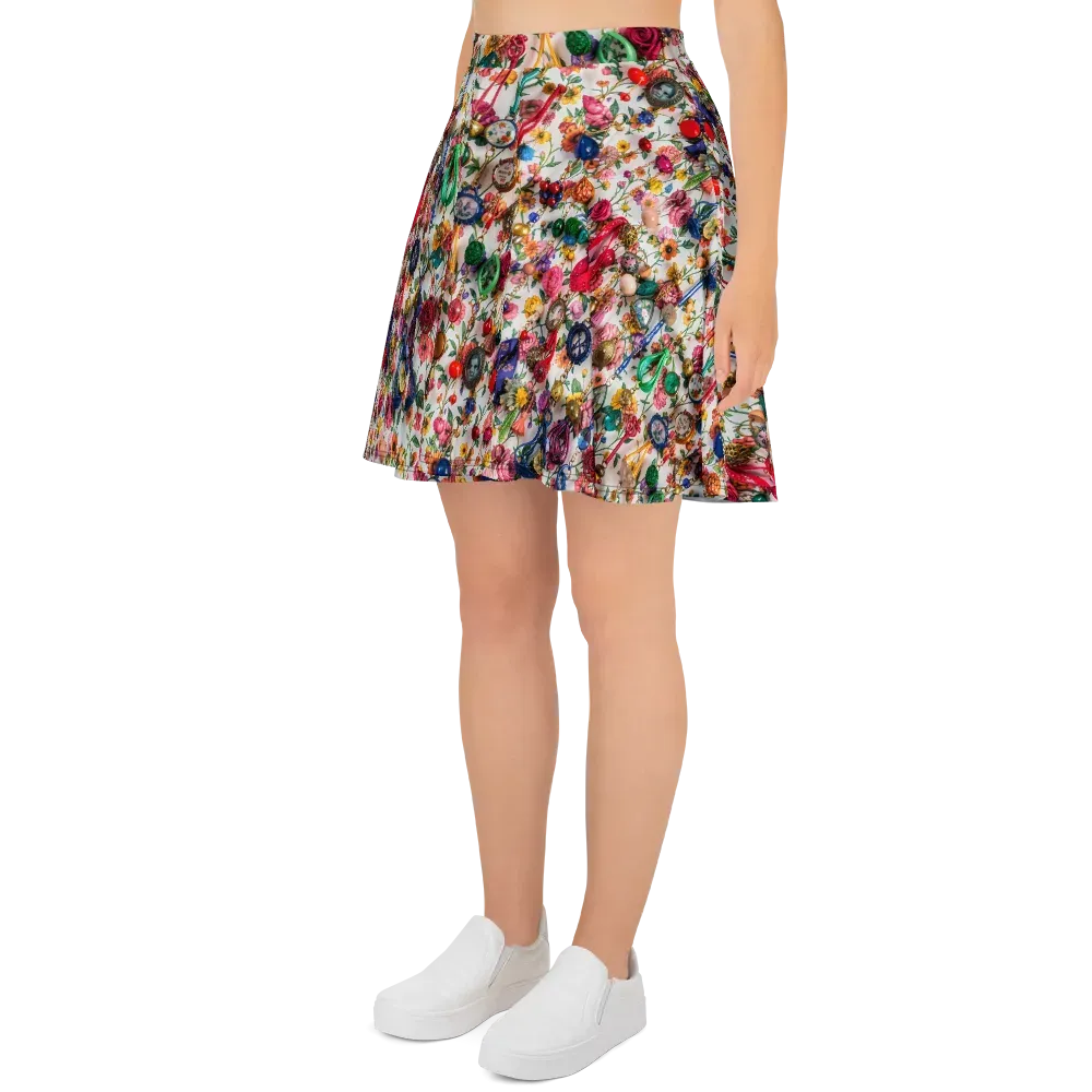 Botanical Bijou on Skater Skirt — Left