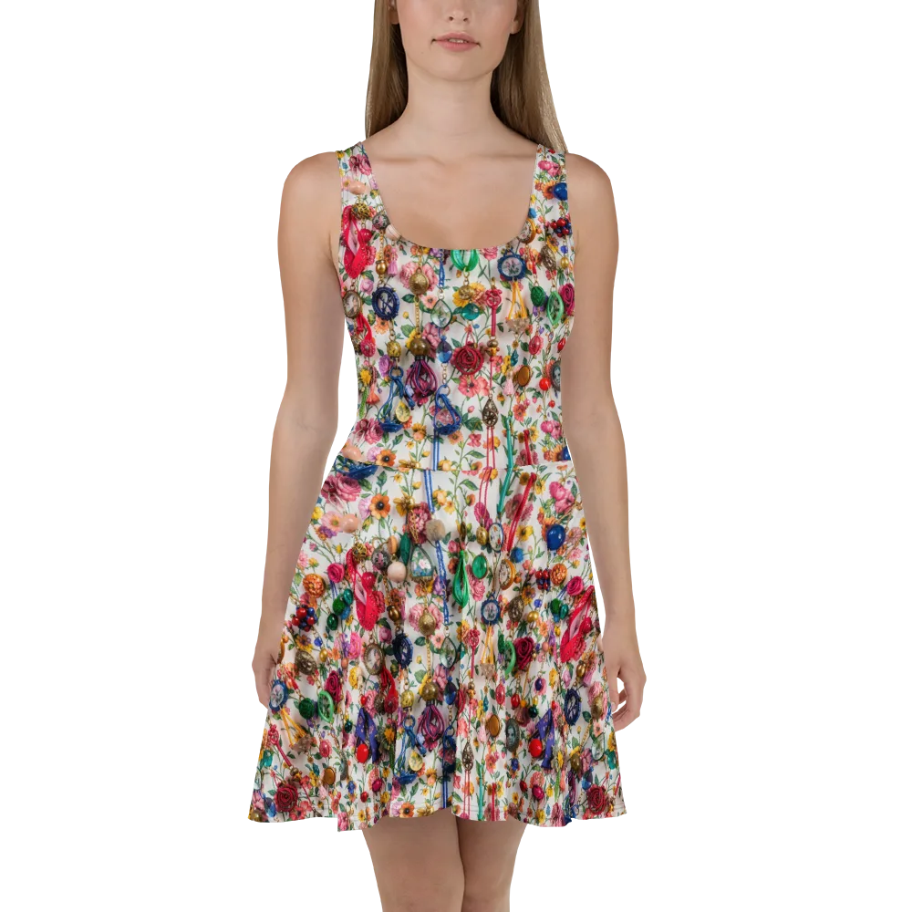 Botanical Bijou on Skater Dress — Front