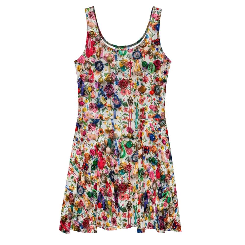 Botanical Bijou on Skater Dress — Front
