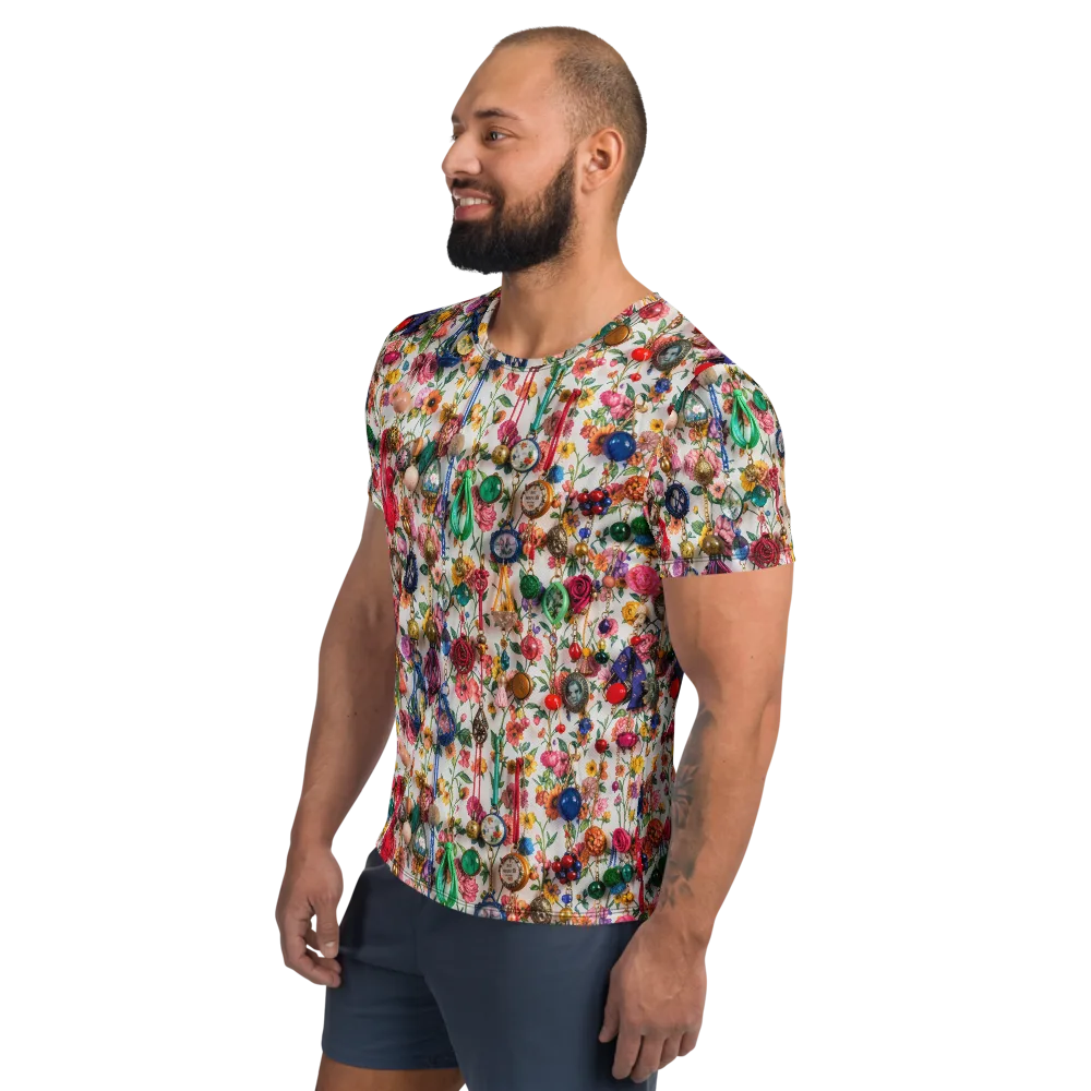 Botanical Bijou on Men's Athletic T-Shirt — Left