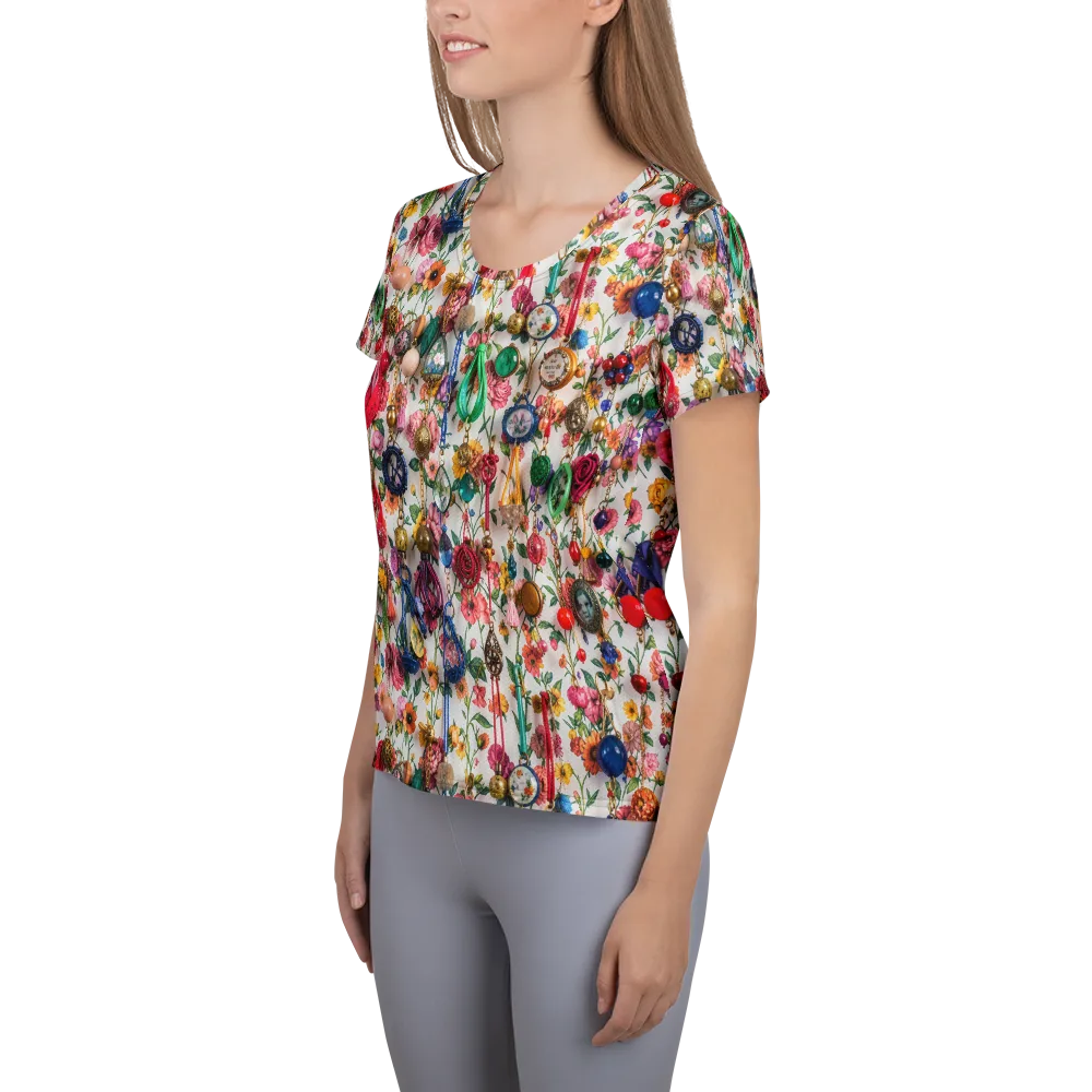 Botanical Bijou on Women's Athletic T-Shirt — Left