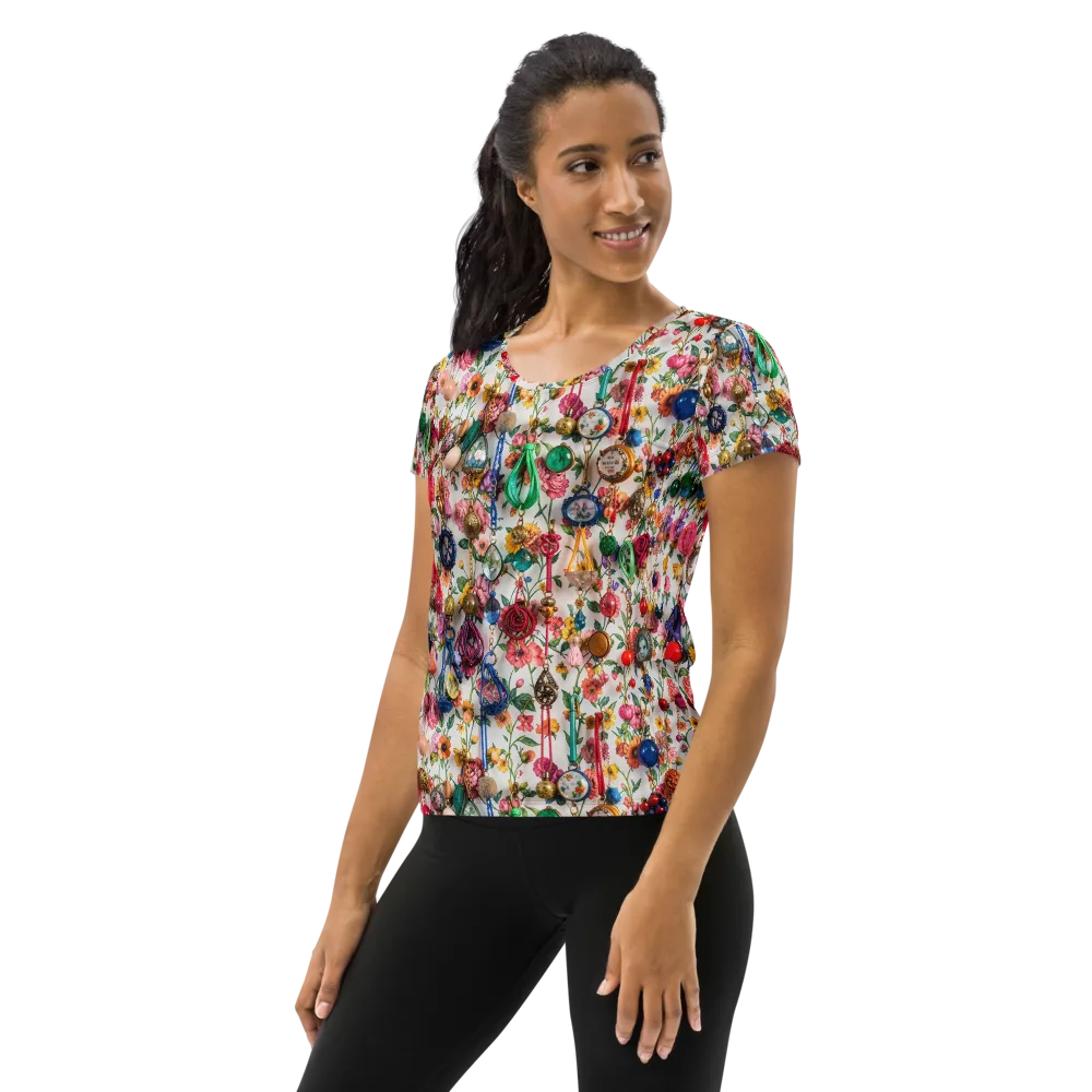 Botanical Bijou on Women's Athletic T-Shirt — Left
