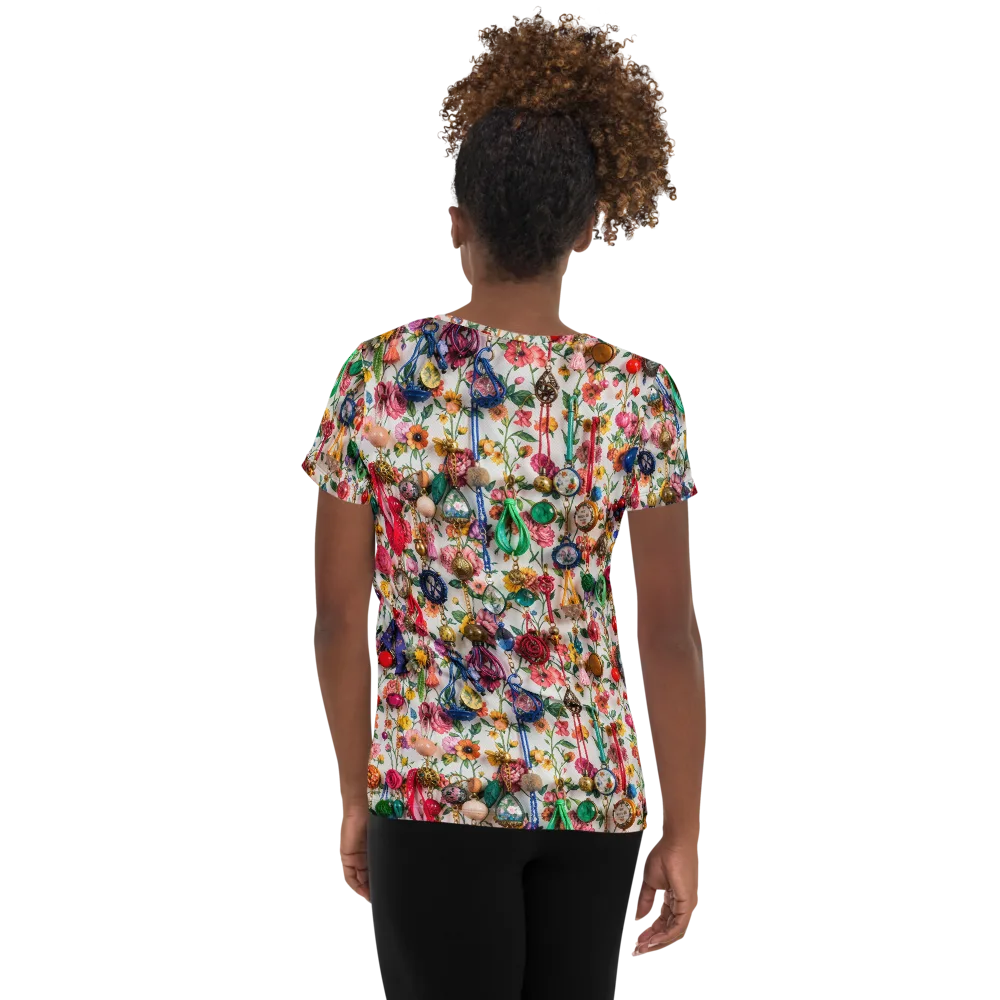 Botanical Bijou on Women's Athletic T-Shirt — Back