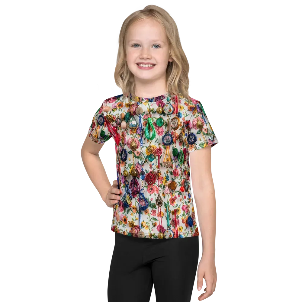 Botanical Bijou on Kids Crew Neck T-Shirt — Front