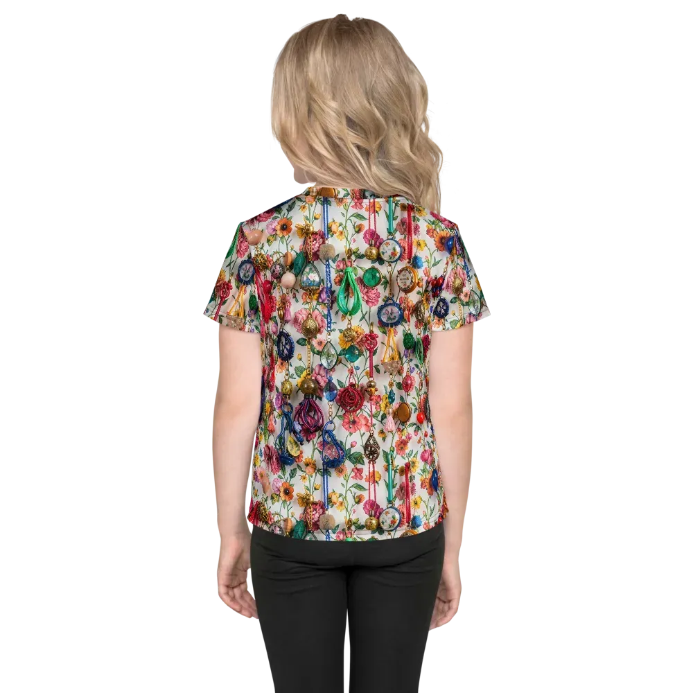 Botanical Bijou on Kids Crew Neck T-Shirt — Back
