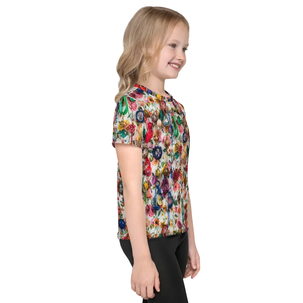 Botanical Bijou on Kids Crew Neck T-Shirt — Right
