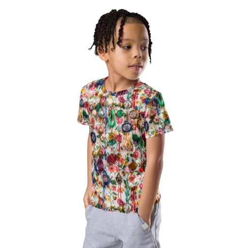 Botanical Bijou on a Kids Crew Neck T-Shirt