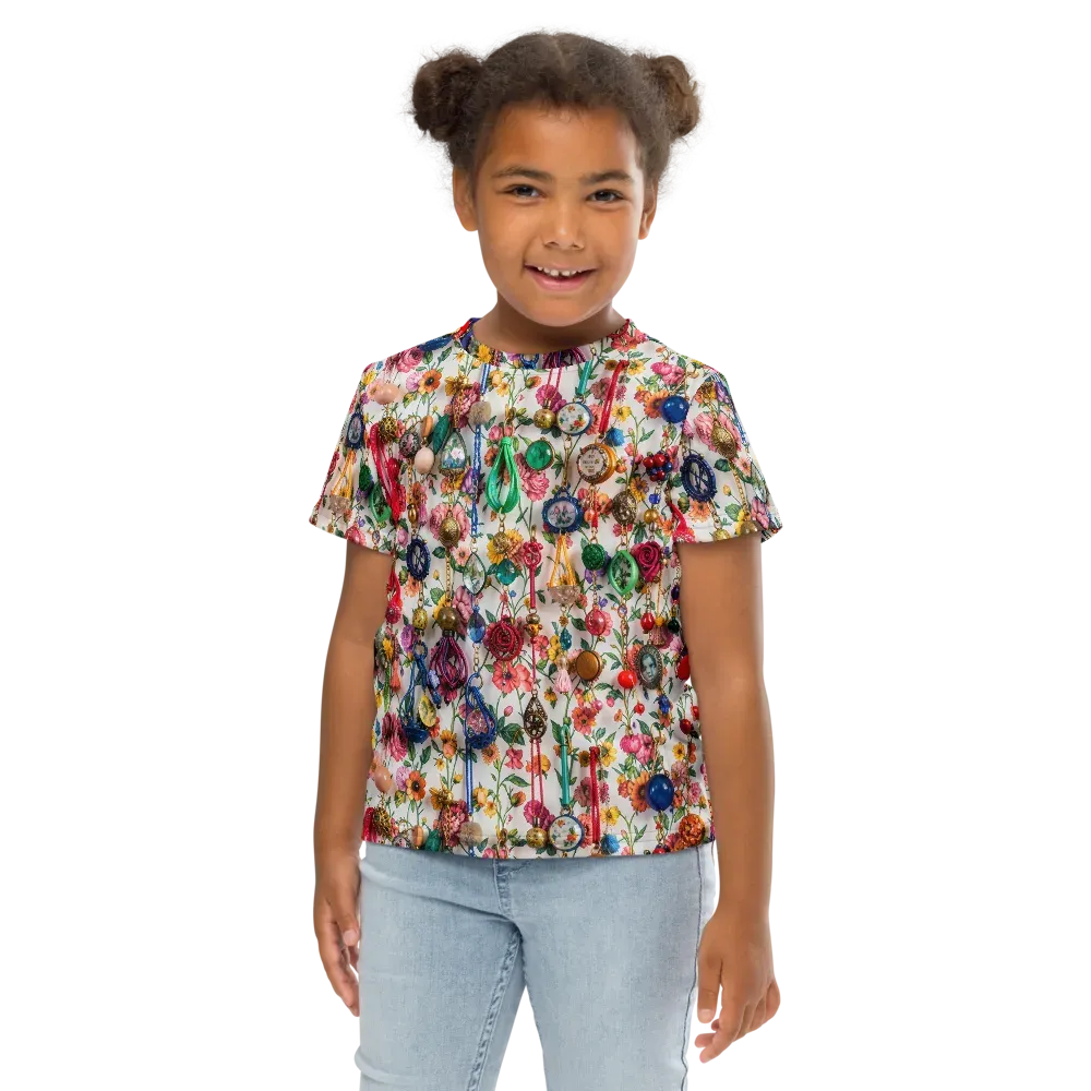 Botanical Bijou on Kids Crew Neck T-Shirt — Front