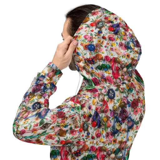Botanical Bijou on a Hoodie