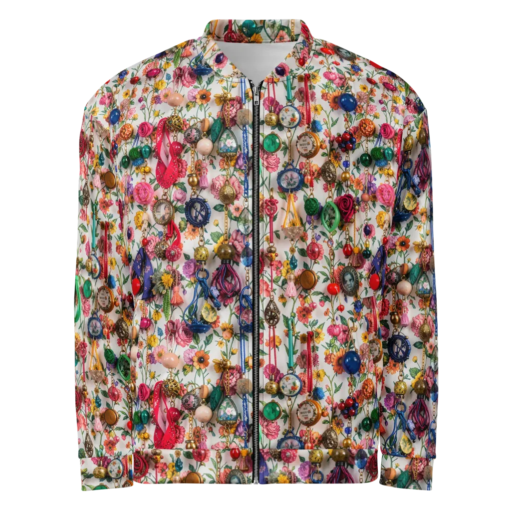 Botanical Bijou on Bomber Jacket — Front