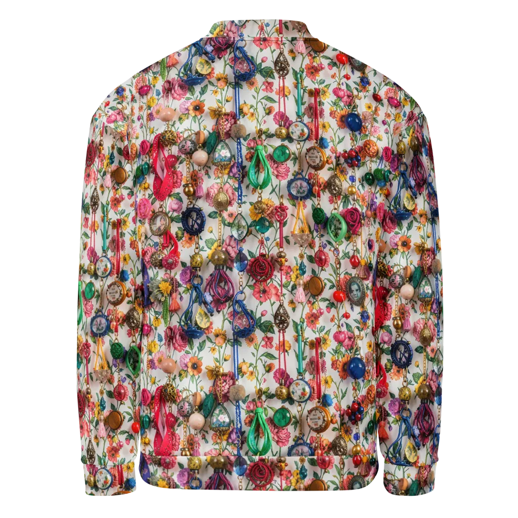 Botanical Bijou on Bomber Jacket — Back