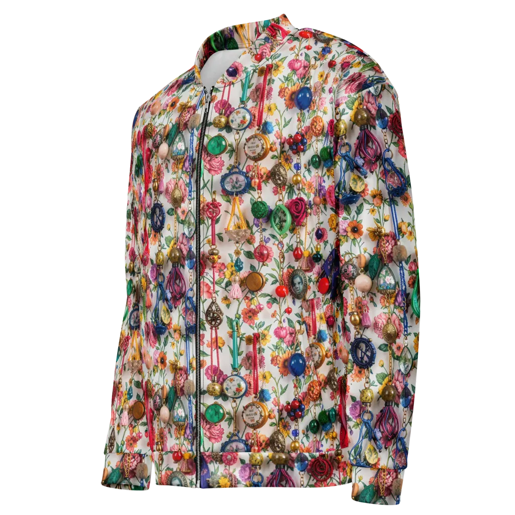 Botanical Bijou on Bomber Jacket — Left Front