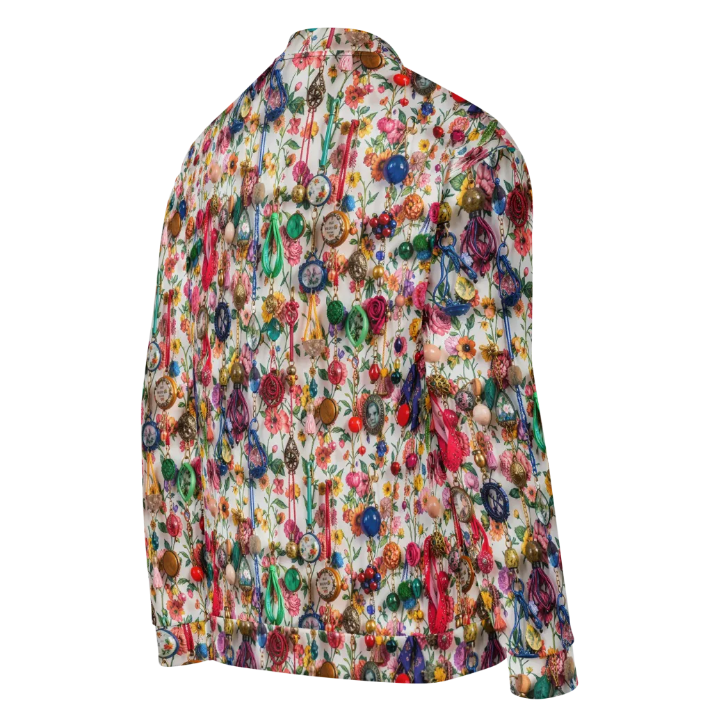 Botanical Bijou on Bomber Jacket — Right Back