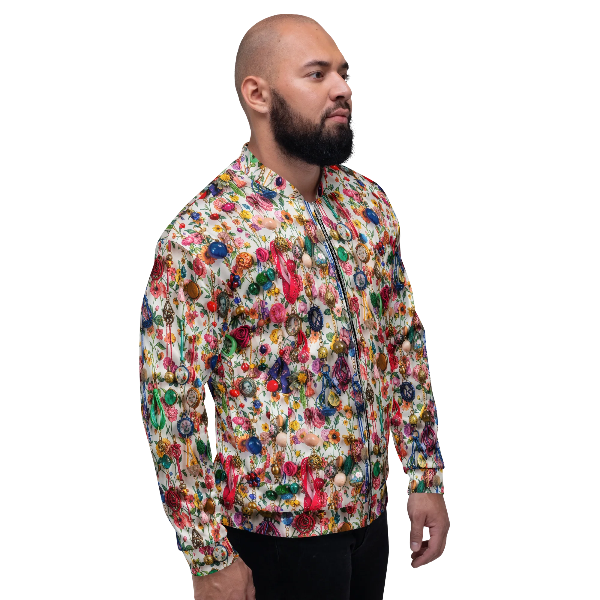 Botanical Bijou on Bomber Jacket — Right