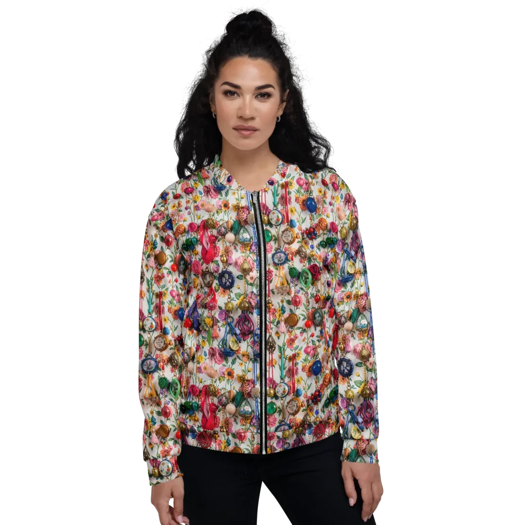 Botanical Bijou on Bomber Jacket — Front