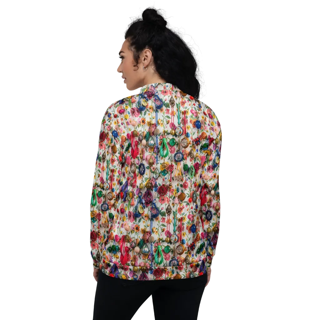 Botanical Bijou on Bomber Jacket — Back