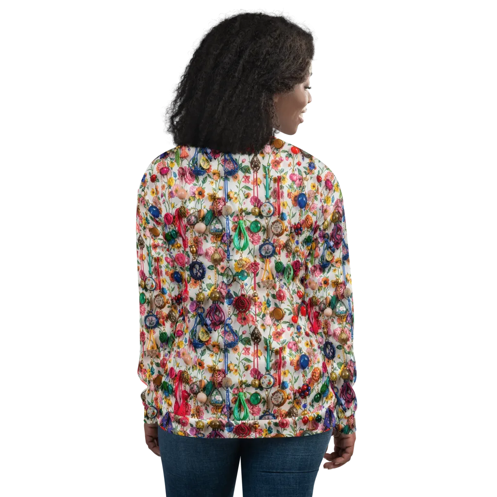 Botanical Bijou on Bomber Jacket — Back