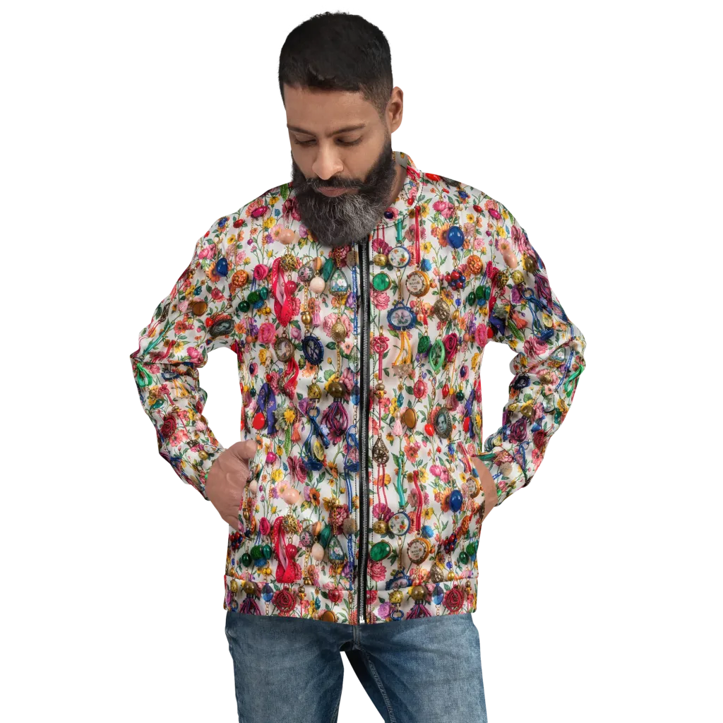 Botanical Bijou on Bomber Jacket — Front